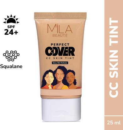 MILA BEAUTÉ Perfect Cover CC Cream with SPF 24+ I Light Makeup with Natural Coverage Foundation
