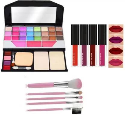 Awiclo TYA 6155 EYESHADOW KIT, 4PC RED LIPSTICK OR 5PC PINK BRUSH Foundation