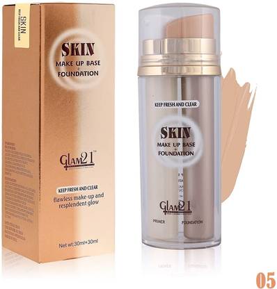 Glam21 Primer + Foundation Long-lasting Oil-free Formula upto 12hrs |Flawless Makeup Foundation