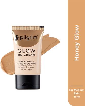 Pilgrim Glow BB Cream|Instant Spot Coverage with SPF 50 PA++++|Honey Glow Foundation