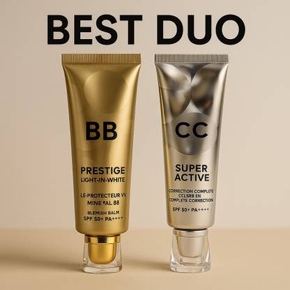 FIDAH Radiance BB + CC Perfect Duo – SPF 50+ Skin Corrector Set Foundation