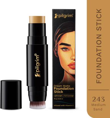 Pilgrim Medium Sand Foundation Stick | Dream Matte | Lightweight | Full Coverage Foundation