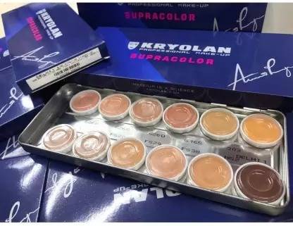 B4BEAUTY KRYOLAN Supra 12 Color Foundation Palette 12 Color ( Delhi-1 )  Foundation