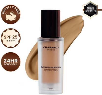 charmacy milano Foundation 10 | 24Hr Wear, SPF25, Waterproof, Full Coverage, Matte Finish Foundation