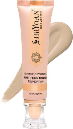 Shryoan Velvatic & Poreless Mattifying Mousse Foundation| Mattifying & Flawless Coverage Foundation