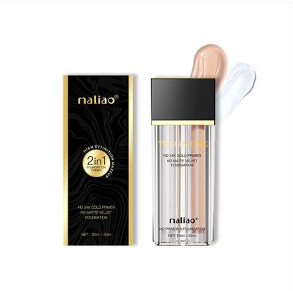 maliao 2-IN-1 HD 24K Gold Primer & Matte Velvet Foundation - Ultimate Radiance Foundation