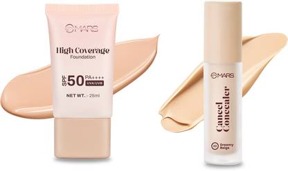 MARS High Coverage Foundation And Cancel Concealer with Radiant Natural Finish Foundation