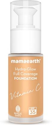 Mamaearth Hydra-Glow Full Coverage | Vitamin C & Turmeric | Gives 3X Instant Glow Foundation