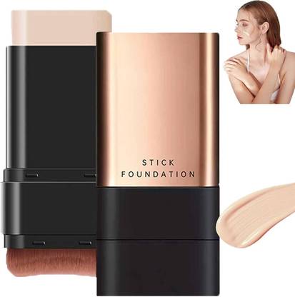9UP Long-Lasting Stick Foundation Waterproof Double Head Foundation with Brush Stick Foundation