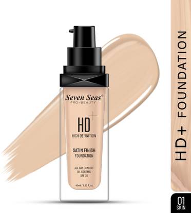 Seven Seas HD+ Satin Finish Foundation All Day Comfort Oil Control SPF-30 Foundation