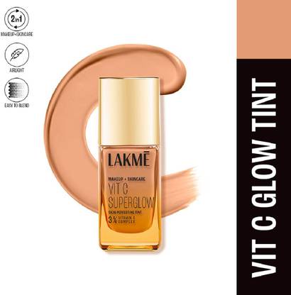 Lakmé Makeup+Skincare VitC Superglow Skin Perfecting Tint Neutral Honey N260 Foundation
