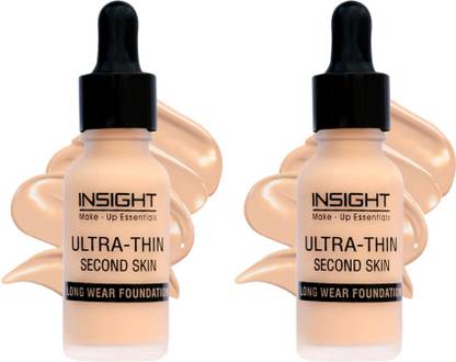 Insight Ultra-Thin Second Skin Long Wear Foundation (03-SUN BEIGE) Pack of 2 Foundation