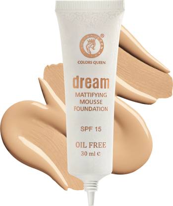 COLORS QUEEN Dream Mattifying Mousse Foundation Oil Free Matte Finish Foundation with SPF-15 Foundation