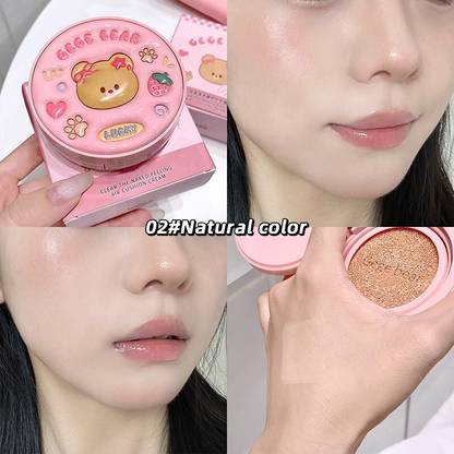 DAIMANPU Gege Bear Air Cushion Foundation | Moisturizing, Long-Lasting, FDA-Approved Foundation