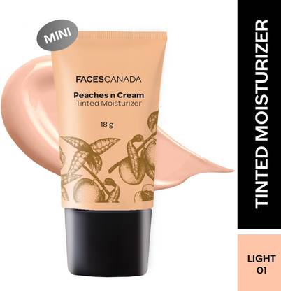 FACES CANADA Tinted Moisturizer (Mini) Peaches N Cream|Sheer Coverage|Natural Glowy Hydrating Foundation