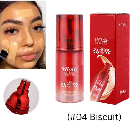 BLUST&FAMME Matte (#04) Mousse Foundation Light Weight Waterproof F06 60ml pc Foundation