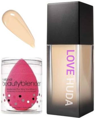 LOVE HUDA Professional Long Lasting Skin Finish Coverage Matte Finish Foundation Blender Foundation
