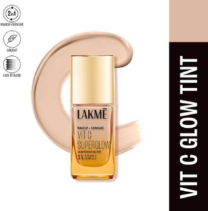 Lakmé Makeup+Skincare VitC Superglow Skin Perfecting Tint Warm Sand W160 Foundation