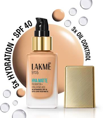 Lakmé 9to5 Hya Matte Foundation + Hyaluronic Acid Cool Rose - 25ml Foundation