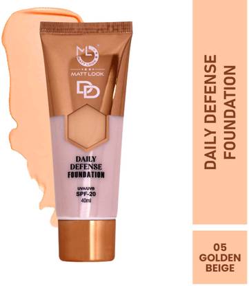 MATTLOOK DD Foundation Cream Glowing Skin Moisturiser SPF 20 Light Weight Blendable - 05 Foundation