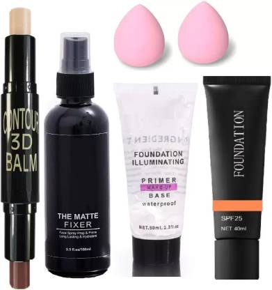 Awiclo 3D COUNTOR STICK, MAKEUP FIXER, PRIMER, FOUNDATION 2 BEAUTY BLENDER Foundation