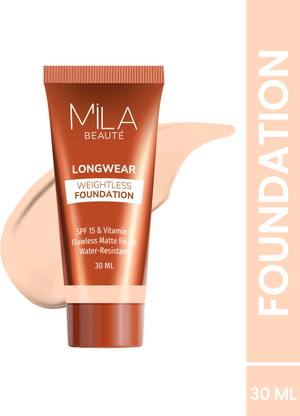 MILA BEAUTÉ Long Wear Weightless Foundation Flawless Matte Finish With SPF15, Foundation