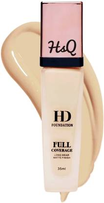 HSQ Matte Finish HD Liquid Foundation – High Coverage, Long Stay – 35ml Foundation