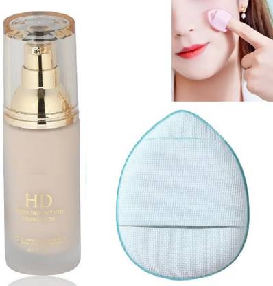 Facejewel HD High Definition Waterproof Foundation With Foundation Finger Puff Foundation