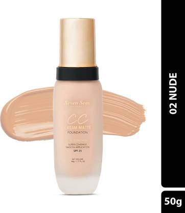 सेवन सीस CC Cream Matte Foundation Oil Control Super Coverage Smooth Application SPF-25 Foundation