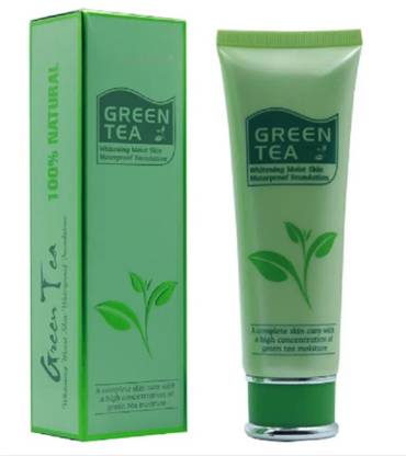 Yuency Green Tea Whitening Moist Skin Waterproof Foundation White Ivory  Foundation
