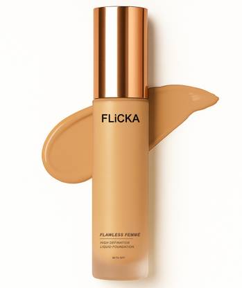 Flicka Flawless Femme High Coverage Liquid Foundation 04 Sand, 30ml Foundation