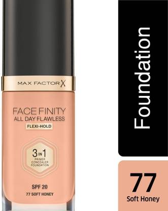 MAX FACTOR Face Finity All Day Flawless 3 In 1 Foundation - 77 Soft Honey Foundation