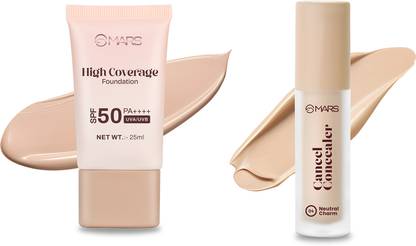 MARS High Coverage Foundation And Cancel Concealer with Radiant Natural Finish Foundation