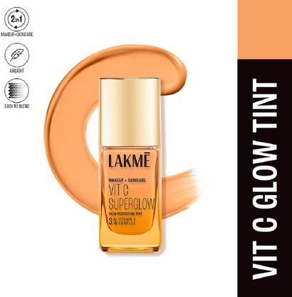 Lakmé Makeup+Skincare VitC Superglow Skin Perfecting Tint Warm Natural W180 Foundation
