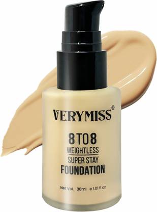 VERYMISS 8 To 8 Weightless Super Stay Foundation I Long lasting I Waterproof - 111 Foundation