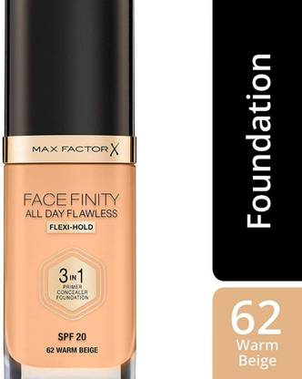 MAX FACTOR Face Finity All Day Flawless 3 In 1 Foundation - 62 Warm Beige Foundation