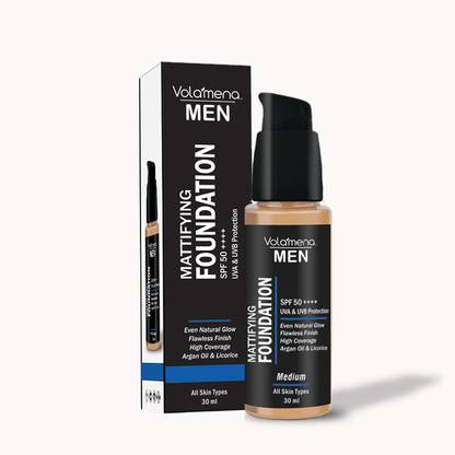 Volamena Men Mattifying Foundation With SPF 50+++ For Even Natural Glow, Flawless Finish Foundation