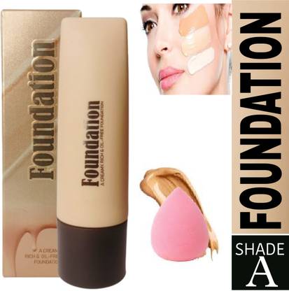 WECHARMERZ A Creamy Rich & Oil-Free Foundation With Makeup Blender Sponge Foundation