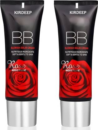 kirdeep Liquid Cream Rose moisture Brand BB Cream Whitening Moisturizing PACK OF 2 Foundation