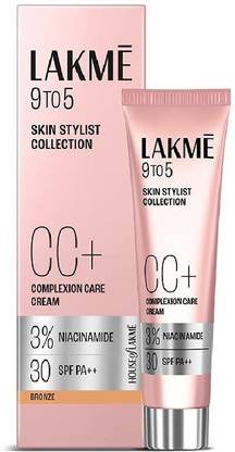Lakmé 9 to 5 CC Cream Bronze with 3% Niacinamide Complex SPF 30 PA++ Foundation