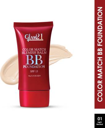 Glam21 Color Match BB Foundation SPF15 Dual Purpose Foundation & Sunscreen| Non-greasy Foundation