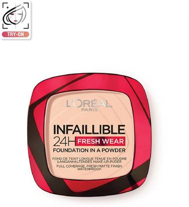 L'Oréal Paris Infallible 24H Fresh Wear Foundation in a Powder 180 Rose Sand, 9g Foundation
