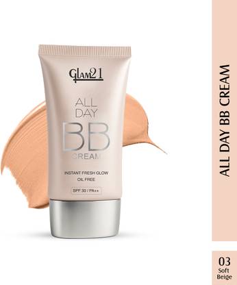 Glam21 BB Cream Instant Brightness Longlasting Coverage+SPF30| Lightweight Soft Texture Foundation