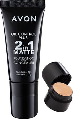 AVON Oil Control Plus 2-In-1 Matte Foundation 18 G & Concealer 1.5 G Foundation
