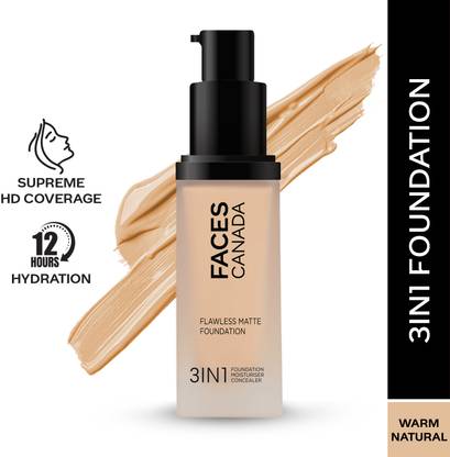 FACES CANADA Flawless Matte Foundation + Moisturizer + Concealer Foundation