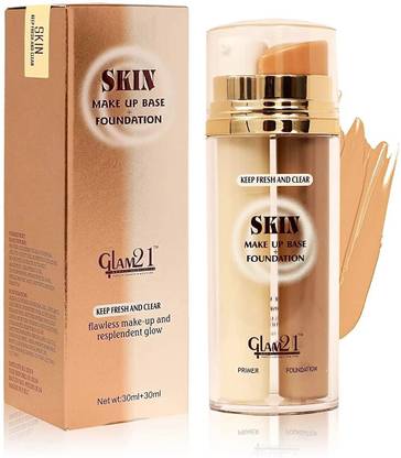 Glam21 Primer + Foundation Long-lasting Oil-free Formula upto 12hrs |Flawless Makeup Foundation