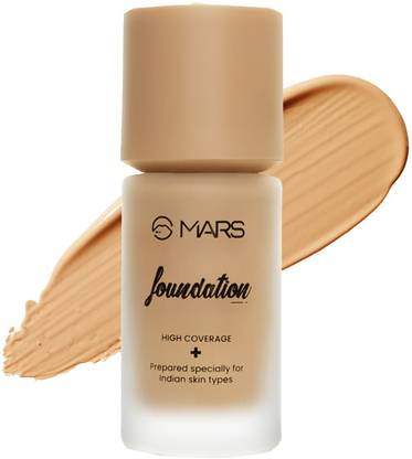 मार्स SPF55 PA++++ High Coverage Liquid | Blemish Free & Blendable Makeup Foundation