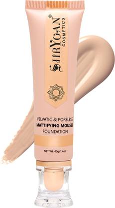 Shryoan Velvatic & Poreless Mattifying Mousse Foundation| Mattifying & Flawless Coverage Foundation