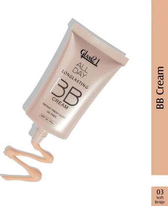Glam21 BB Cream Instant Brightness Longlasting Coverage+SPF30| Lightweight Soft Texture Foundation