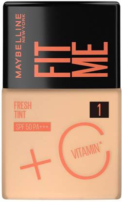 MAYBELLINE NEW YORK Fit Me Fresh Tint With SPF 50 & Vitamin C, Shade 01, 30 ml Foundation